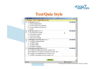 Test/Quiz Style
 
