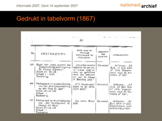 Gedrukt in tabelvorm (1867) 