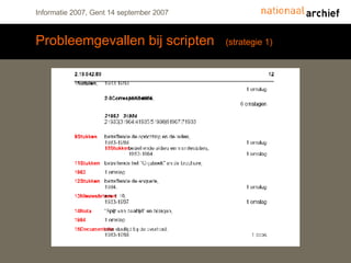 Probleemgevallen bij scripten  (strategie 1) 