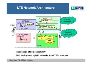 2007 TD-SCDMA TD-LTE Evolution by TD Tech Ltd. CEO Klaus Maler