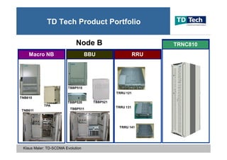 2007 TD-SCDMA TD-LTE Evolution by TD Tech Ltd. CEO Klaus Maler