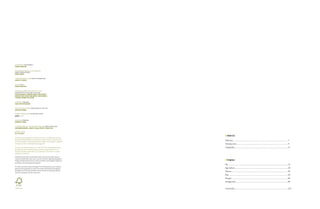 FotograFías PhotograPhs
Pedro Armestre


tratamiento digital de las imágenes
image digitalization
mArio Gómez


CoordinaCión del libro book Coordination
LAurA P. PicArzo


textos texts
rAqueL montón


textos de autores (por orden de los textos)
authors texts (in the order of the texts)
José sArAmAGo, JoAquín ArAuJo, rosA reGás,
mAnueL rivAs, iñAki GAbiLondo, JAne GoddALL
y miGueL deLibes de cAstro


editorial Foreword
JuAn LóPez de urALde


traduCCión de textos translation oF the texts
mALcoLm mArsh

diseño y maquetaCión design and layout


imPresión Printing
imPrentA Luque


Colaboradores del tratamiento imágenes image ProCessing
GuiLLermo burGos, LunAtic visuAL studio y dAvid díAz

dePósito legal
co-1528-2007
                                                                                       indice
greenpeace quiere agradecer a todos los escritores y científicos que han cola-
borado desinteresadamente con sus textos, a César lucas por su asesoramiento
en la edición gráfica, a malcolm marsh por su trabajo como traductor y a agustín
                                                                                    editorial .......................................................................................................................................................... 7
Catalán por cedernos la fotografía de la página 62.                                 introducción................................................................................................................................................ 9
este libro está impreso en papel con el sello FsC (Forest stewardship Council),     Fotografos..................................................................................................................................................... 11
que garantiza que procede de bosques y plantaciones gestionadas con los
más altos estándares ambientales y una explotación sostenible con el medio
ambiente y las personas.

greenpeace would like to thank all the writers and scientists who have gene-
rously contributed their texts, César lucas for his advice regarding the graphics
editing and malcolm marsh for his work as translator and to agustín Catalán for        temAs
providing us with a photograph for page 62.
                                                                                    río ....................................................................................................................................................................... 13
this book is printed on paper bearing the Forest stewardship Council stamp of
approval, which guarantees it comes from woods and plantations managed to           agricultura .................................................................................................................................................... 29
the highest environmental standards and on the basis of sustainable develop-
ment for both people and the environment.
                                                                                    glaciar.............................................................................................................................................................. 45
                                                                                    mar ..................................................................................................................................................................... 59
                                                                                    bosque ............................................................................................................................................................. 83
                                                                                    inmigración ................................................................................................................................................. 99

                                                                                    Conclusión..................................................................................................................................................... 111
 