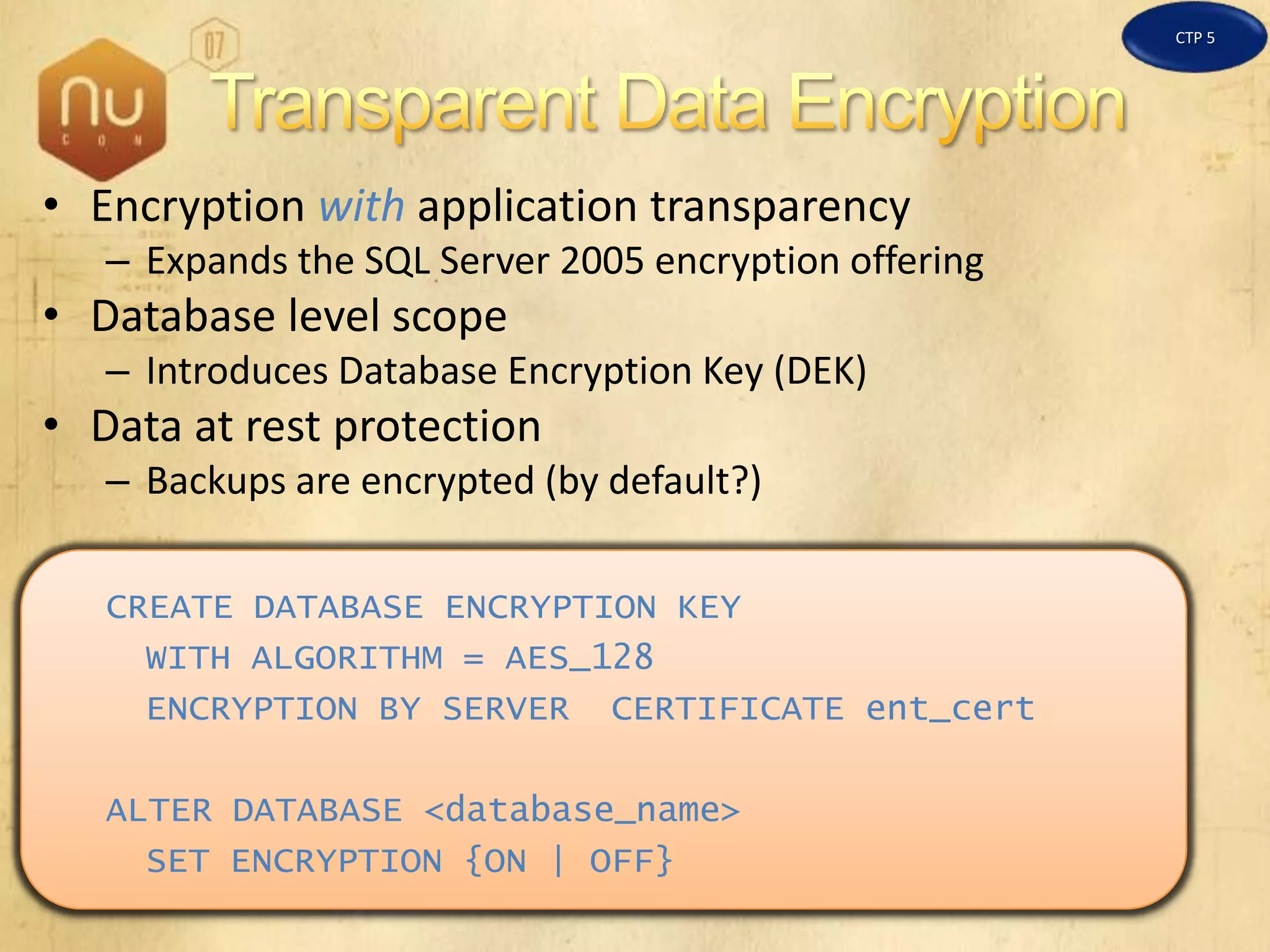 SQL Server 2008 Overview