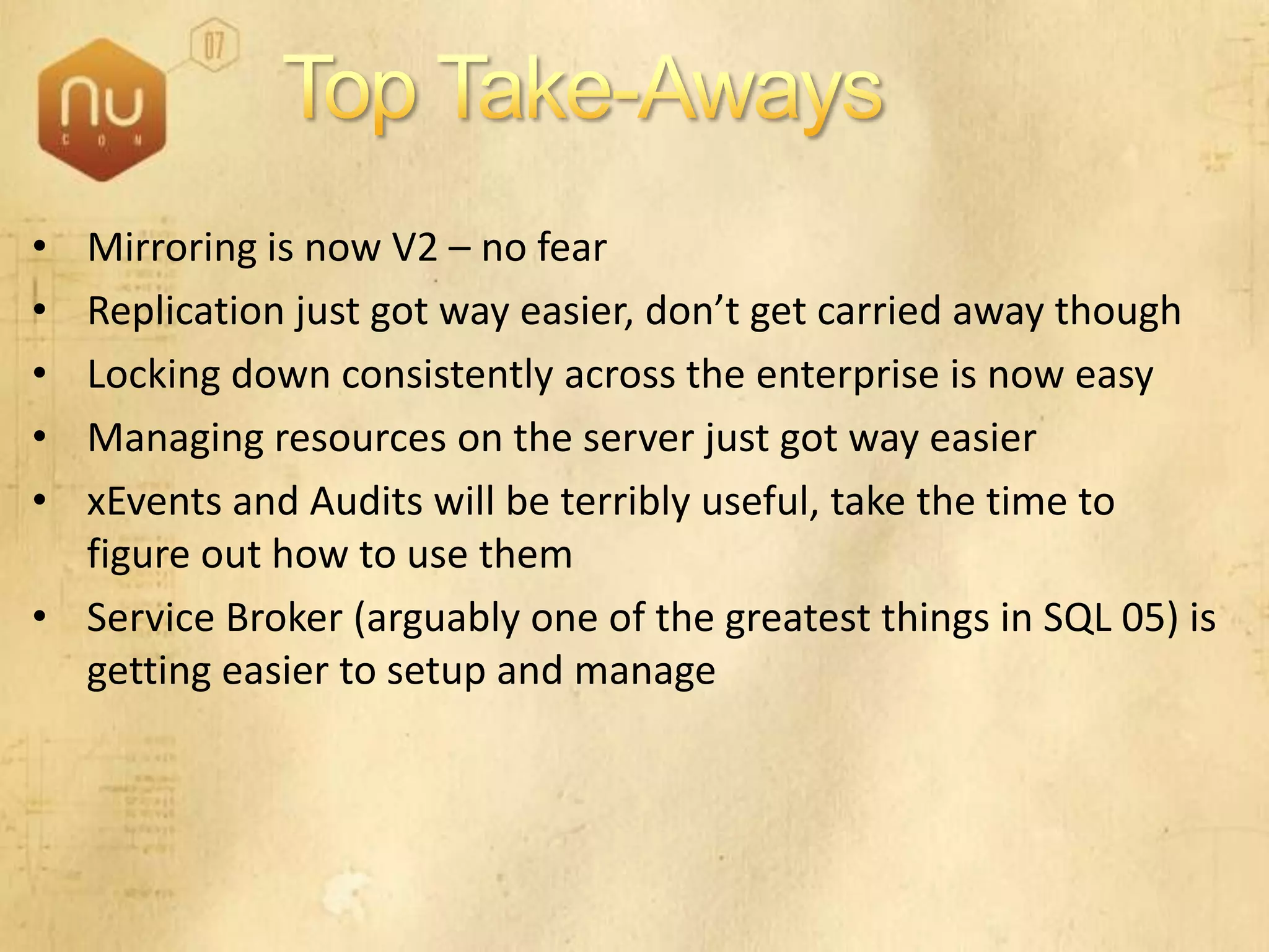 SQL Server 2008 Overview