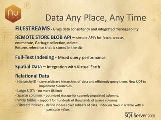 SQL Server 2008 Overview