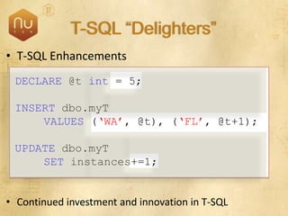 SQL Server 2008 Overview