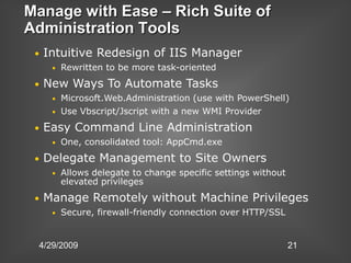 Windows Server 2008 Web Workload Overview