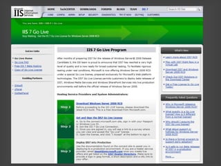 Windows Server 2008 Web Workload Overview