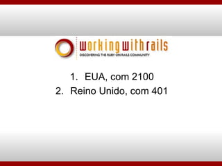 EUA, com 2100 Reino Unido, com 401 