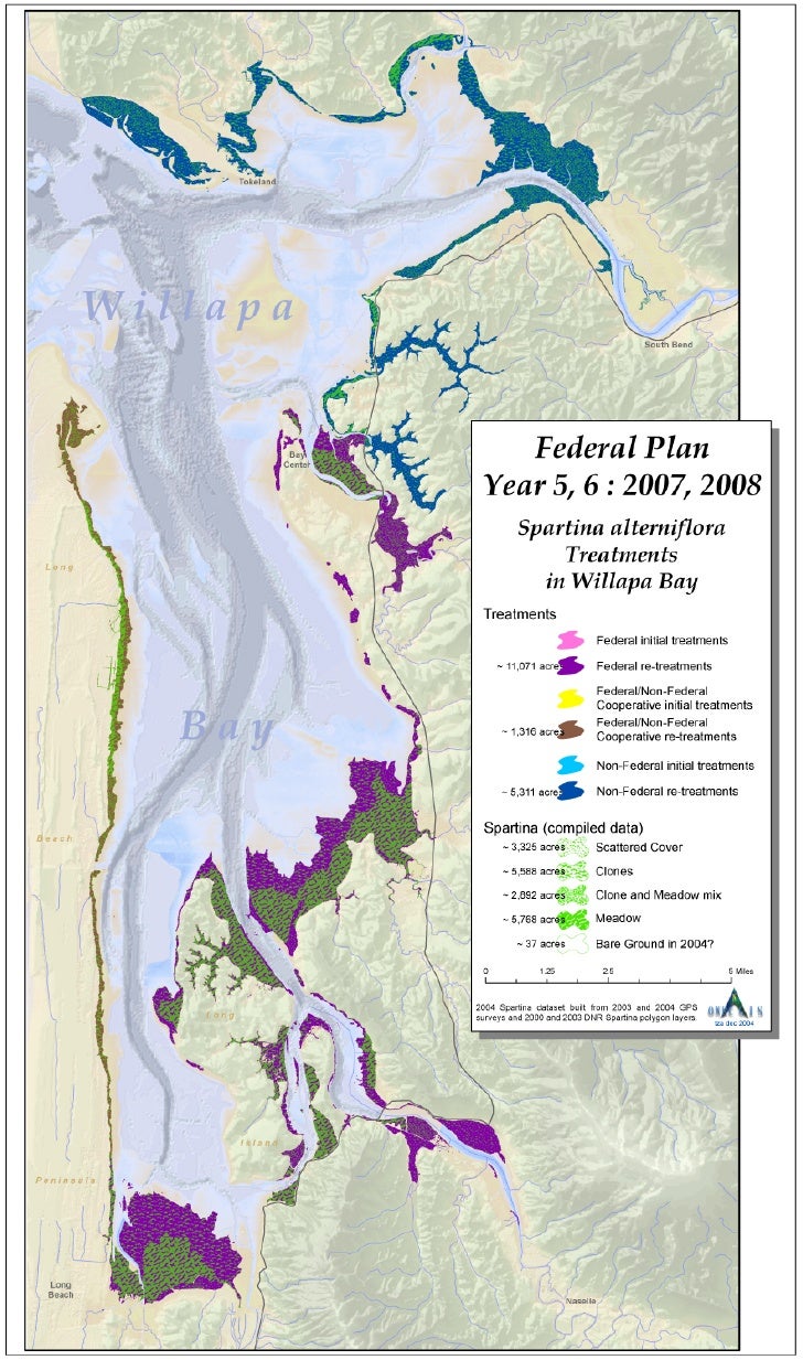 Map of Invasive Plant Management Jurisdictions for Willapa Bay