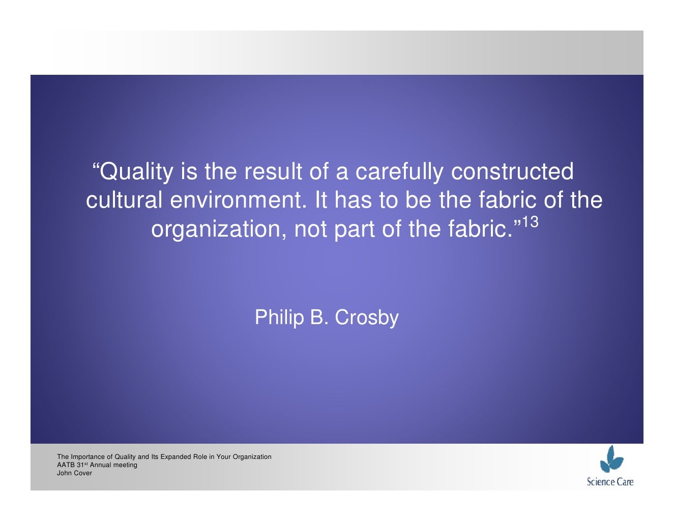 Importance of Quality