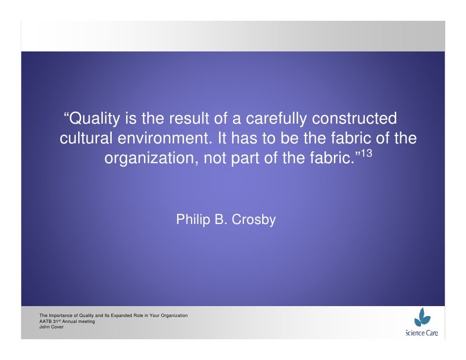 Importance of Quality