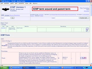 ICNP term wound and parent term 