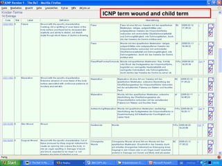 ICNP term wound and child term 