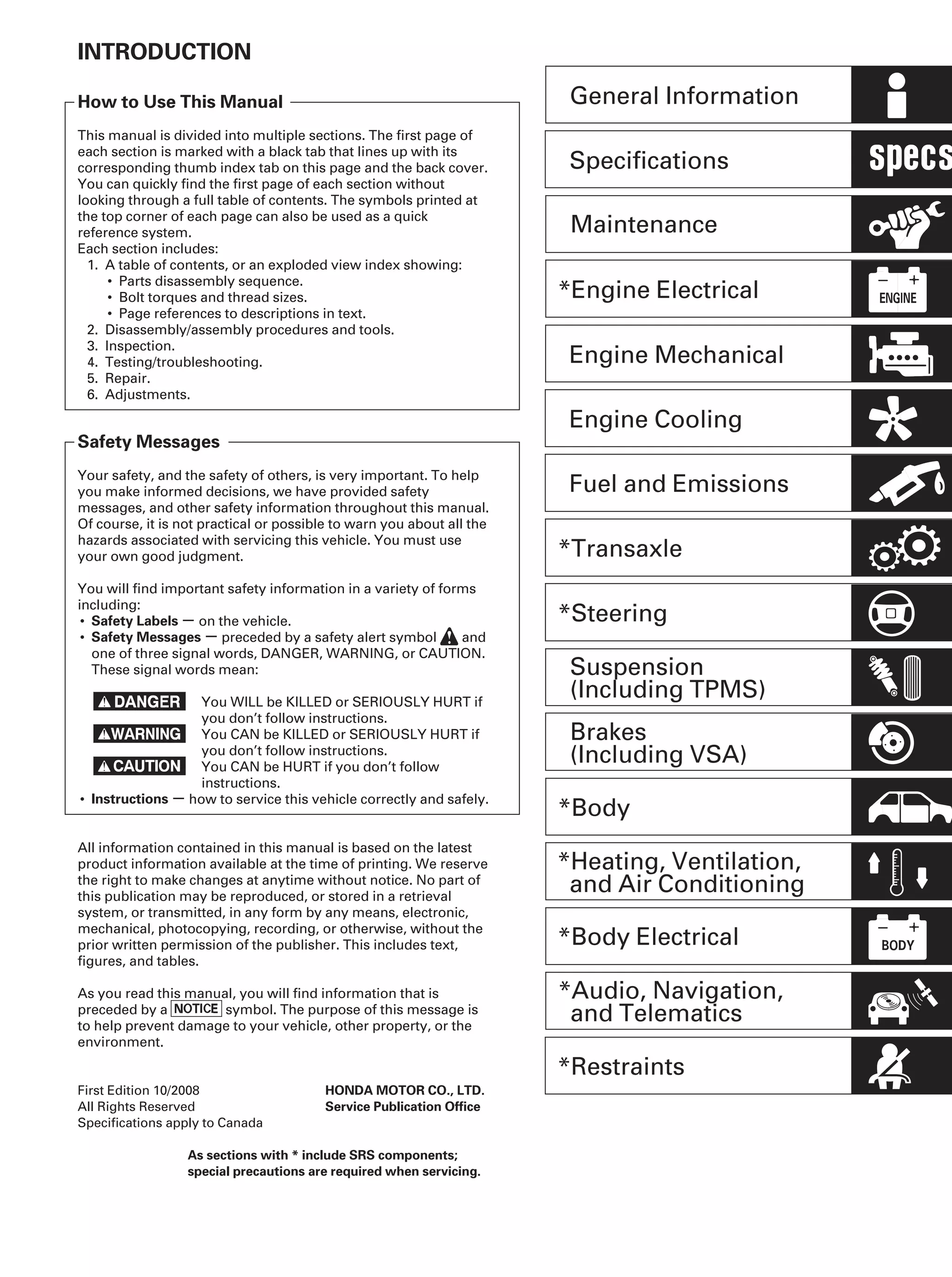 2007 acura csx service repair manual | PDF