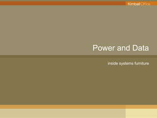 Power and Data inside systems furniture 