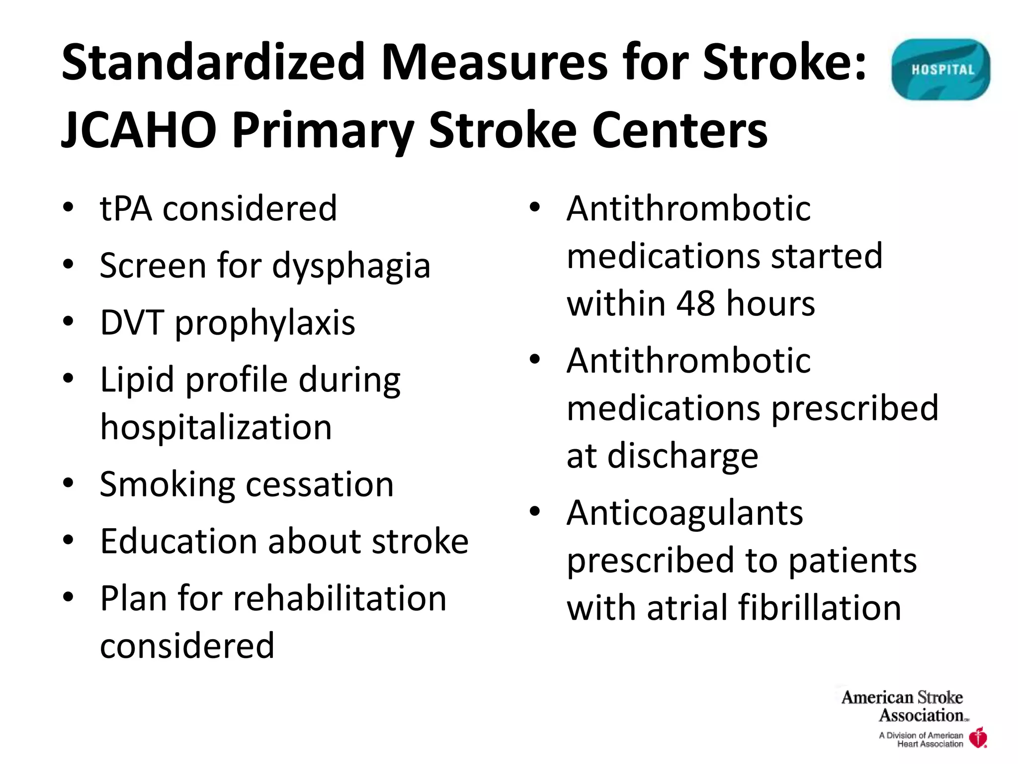 AHA/ASA Guidelines for Ischemic Stroke | PPTX