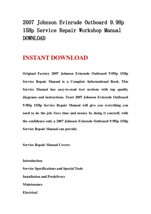 115 hp johnson outboard manual