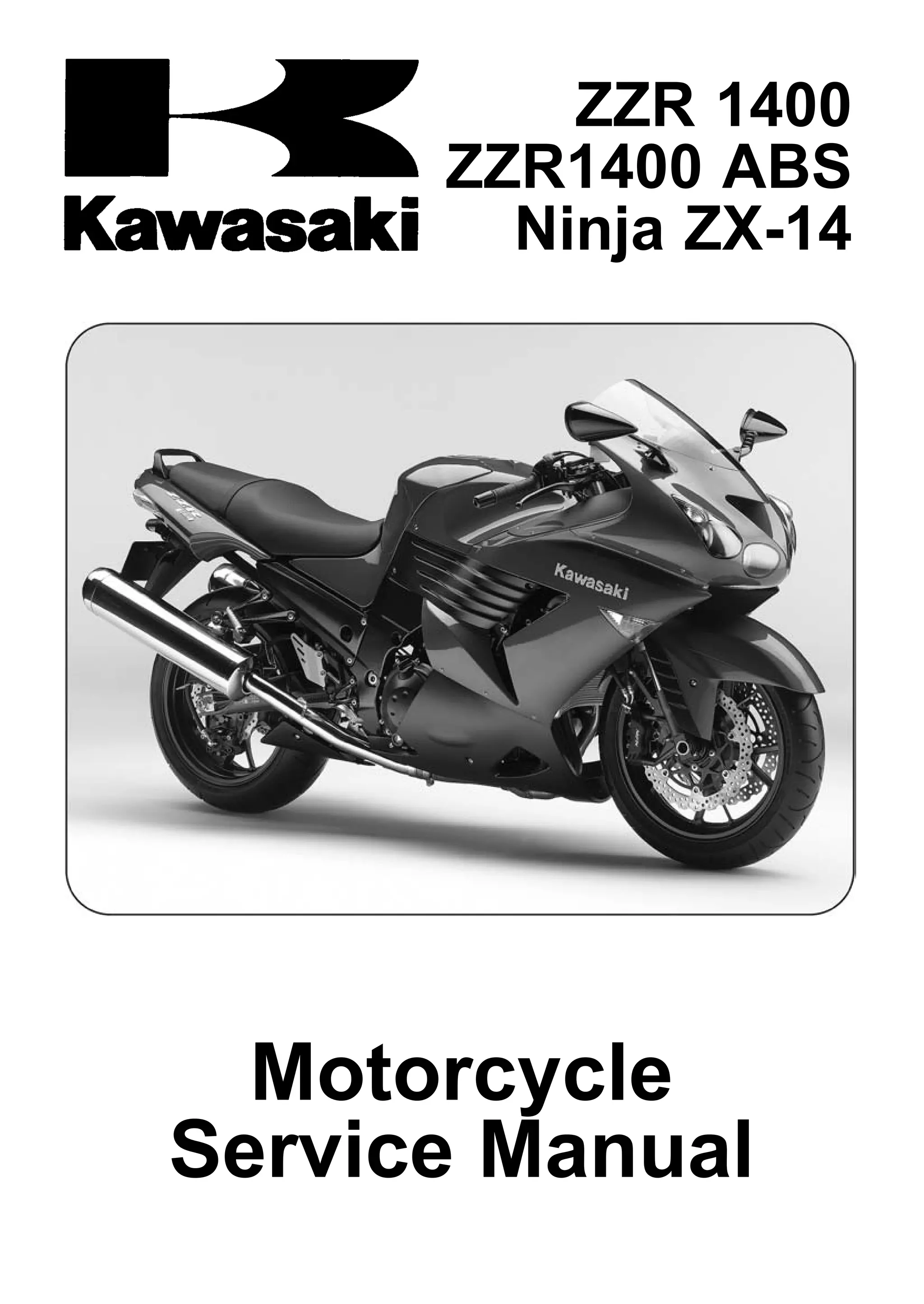 2007 kawasaki zx1400 b7f service repair manual | PDF