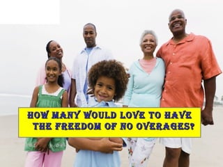 . HOW MANY WOULD LOVE TO HAVE THE FREEDOM OF NO OVERAGES? 