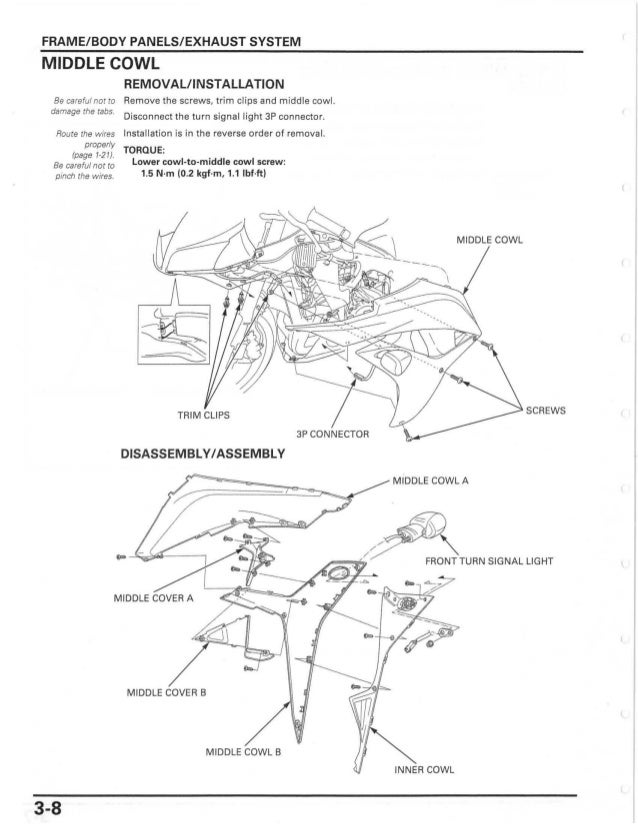 2007 Owner Manual Honda Cbr600rr