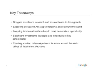 2007 Q2 Google Earnings Slides