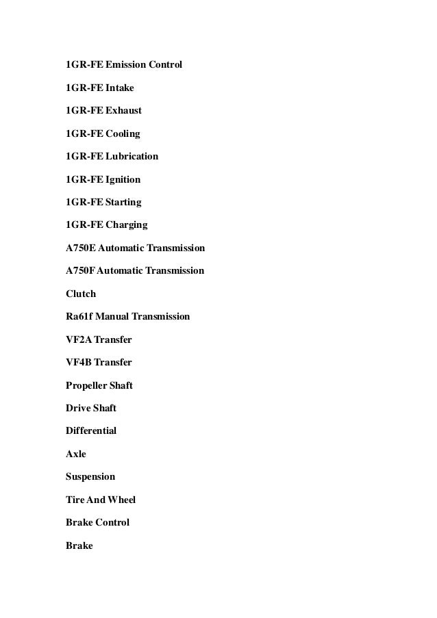 2007 Toyota Fj Cruiser Service Repair Workshop Manual Download