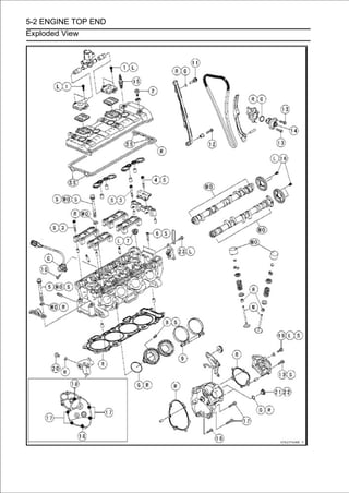 5-2 ENGINE TOP END
Exploded View
 