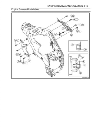 ENGINE REMOVAL/INSTALLATION 8-15
Engine Removal/Installation
 