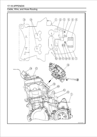 17-18 APPENDIX
Cable, Wire, and Hose Routing
 