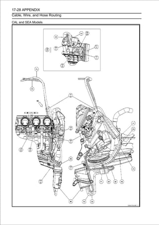 17-28 APPENDIX
Cable, Wire, and Hose Routing

CAL and SEA Models
 