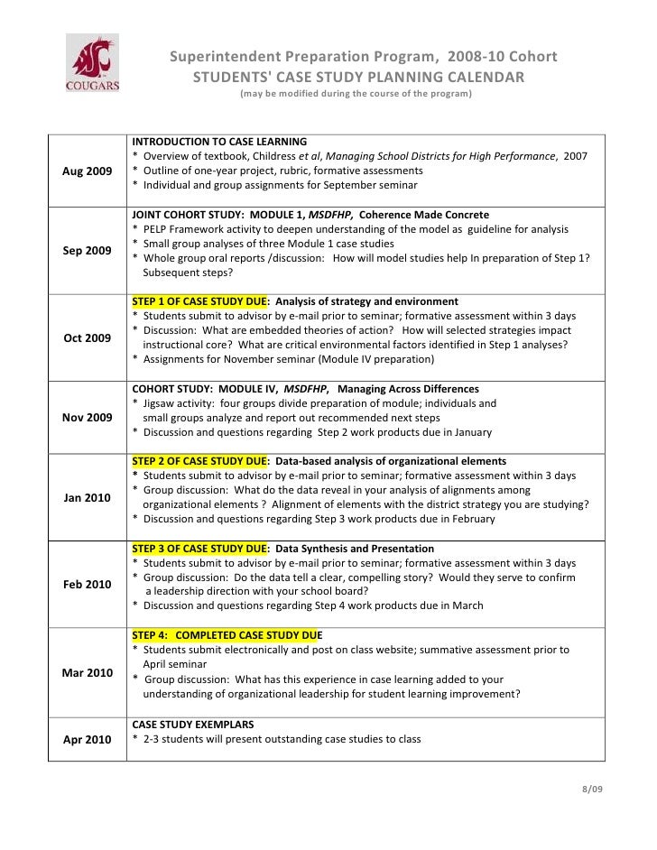 2008 10 case study planning calendar group planning calendar