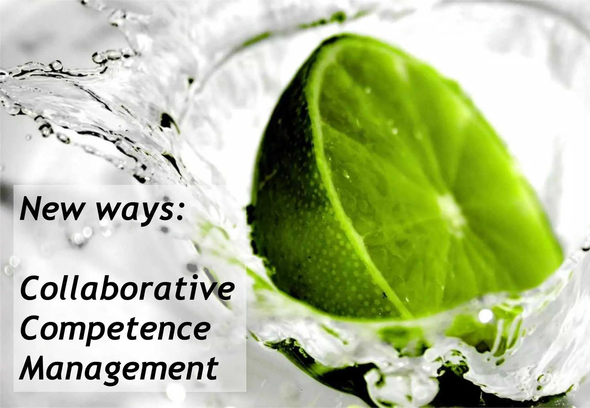 MATURE - Continuous Social Learning in Knowledge NetworksNew ways:CollaborativeCompetenceManagement