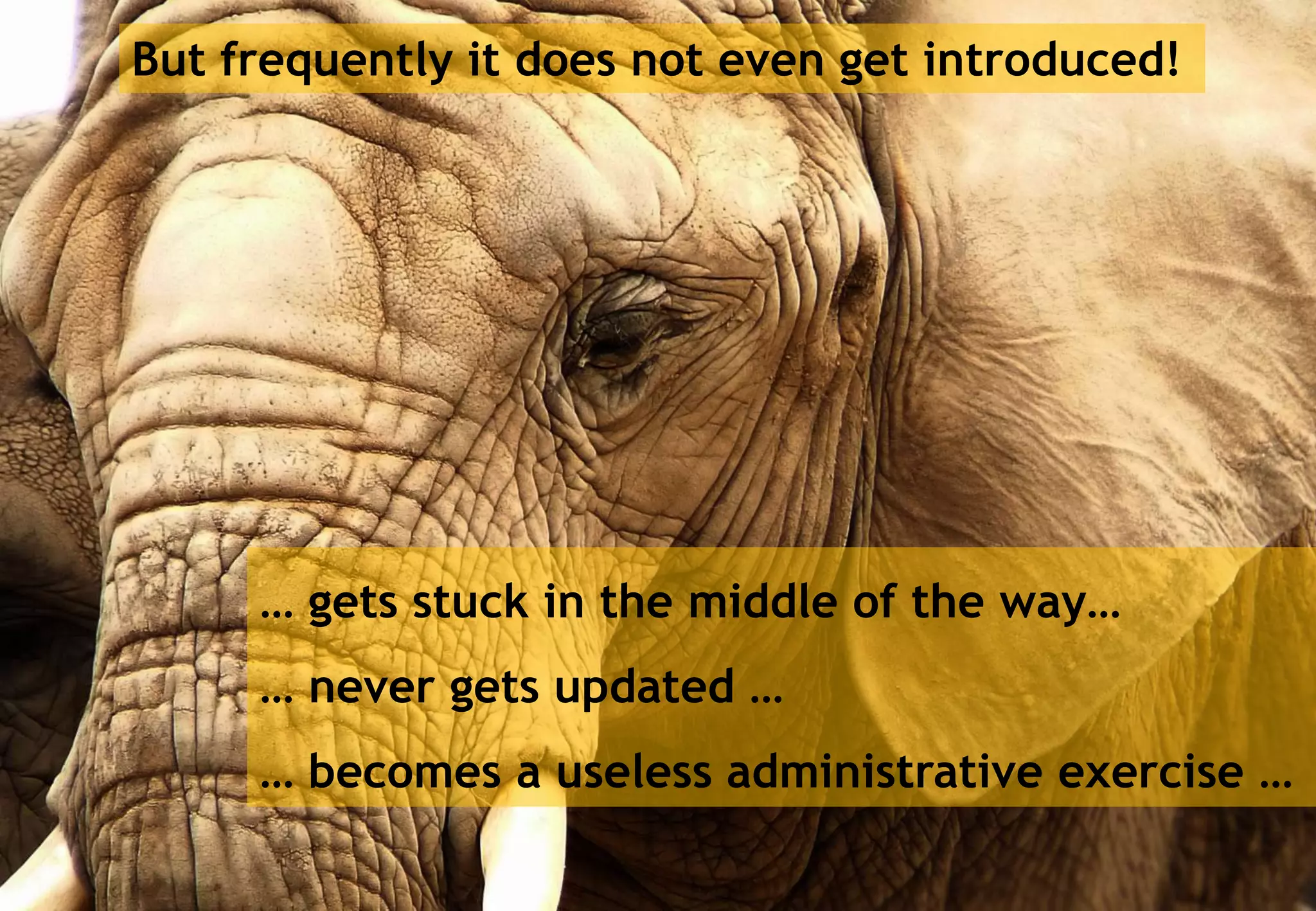 MATURE - Continuous Social Learning in Knowledge NetworksBut frequentlyitdoes not evengetintroduced!… gets stuck in themiddleoftheway…… nevergetsupdated …… becomes a useless administrative exercise …