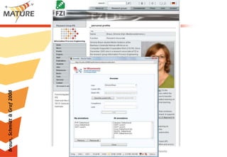 MATURE - Continuous Social Learning in Knowledge NetworksBraun, Schmidt & Graf 2008