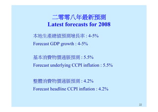 2008 年半年經濟報告