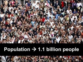 Population    1.1 billion people 