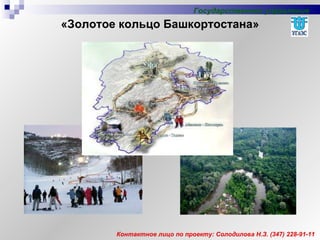 «Золотое кольцо Башкортостана» Государственное управление Контактное лицо по проекту: Солодилова Н.З. (347) 228-91-11 