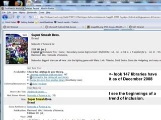 <- look 147 libraries have it as of December 2008 I see the beginnings of a trend of inclusion. 