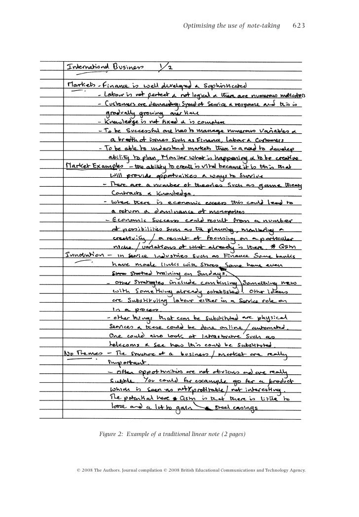 pages note taking template