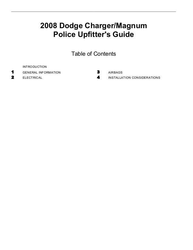 2008 chrysler police upfitter guide manual