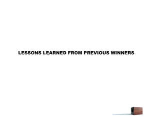 2008 JC Planning Awards Virtual Training