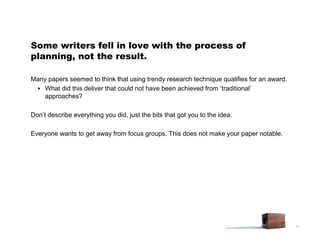 2008 JC Planning Awards Virtual Training