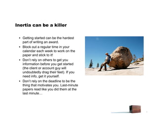 2008 JC Planning Awards Virtual Training