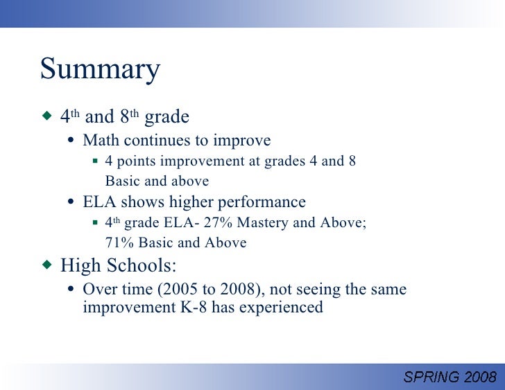 2008 Louisiana Leap Test Results