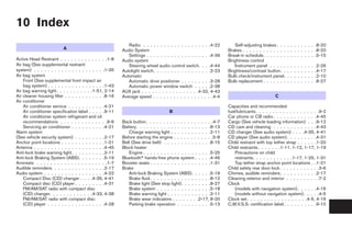 2008 MAXIMA OWNER'S MANUAL