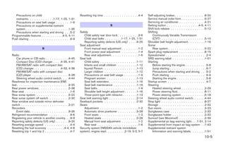 2008 MAXIMA OWNER'S MANUAL
