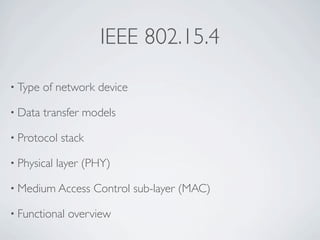 Wireless Communication And Mobile Network - ZigBee