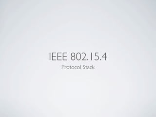 Wireless Communication And Mobile Network - ZigBee