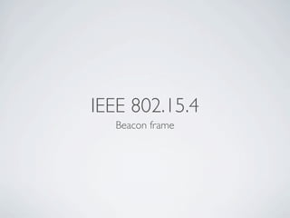 Wireless Communication And Mobile Network - ZigBee
